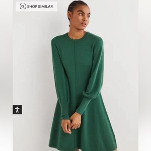 Mini Fit & Flare Dress - Hunter Green - Size 10